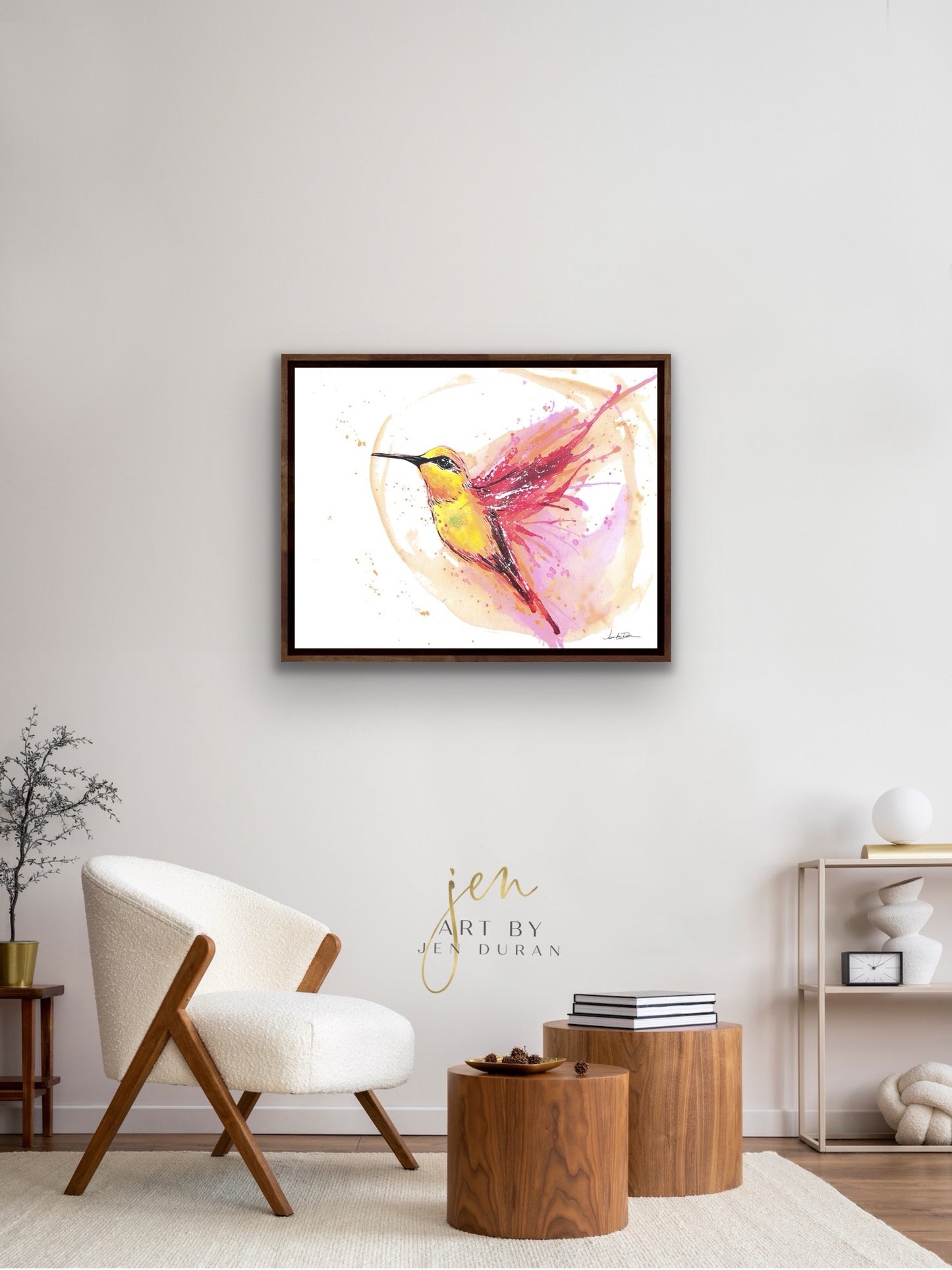 "Hummingbird Splash" Giclée Canvas Print
