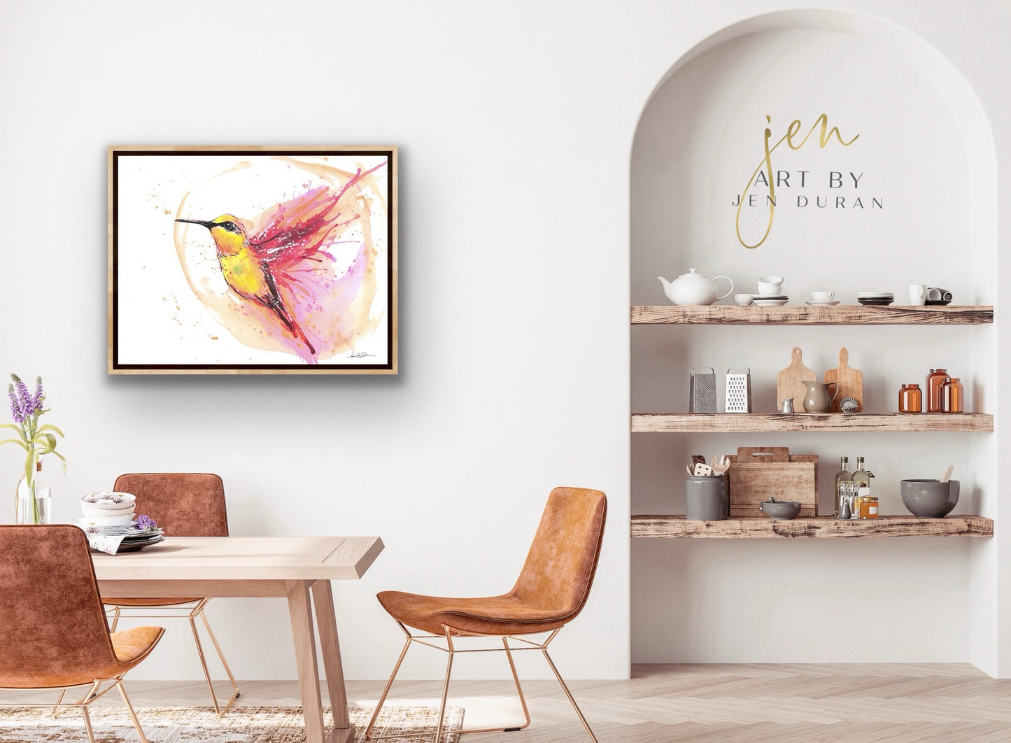 "Hummingbird Splash" Giclée Canvas Print
