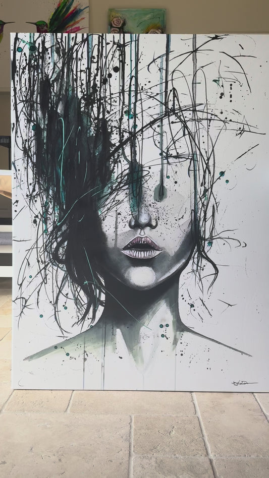 "Consumed by Chaos"  Hand-Embellished Giclée Canvas Print