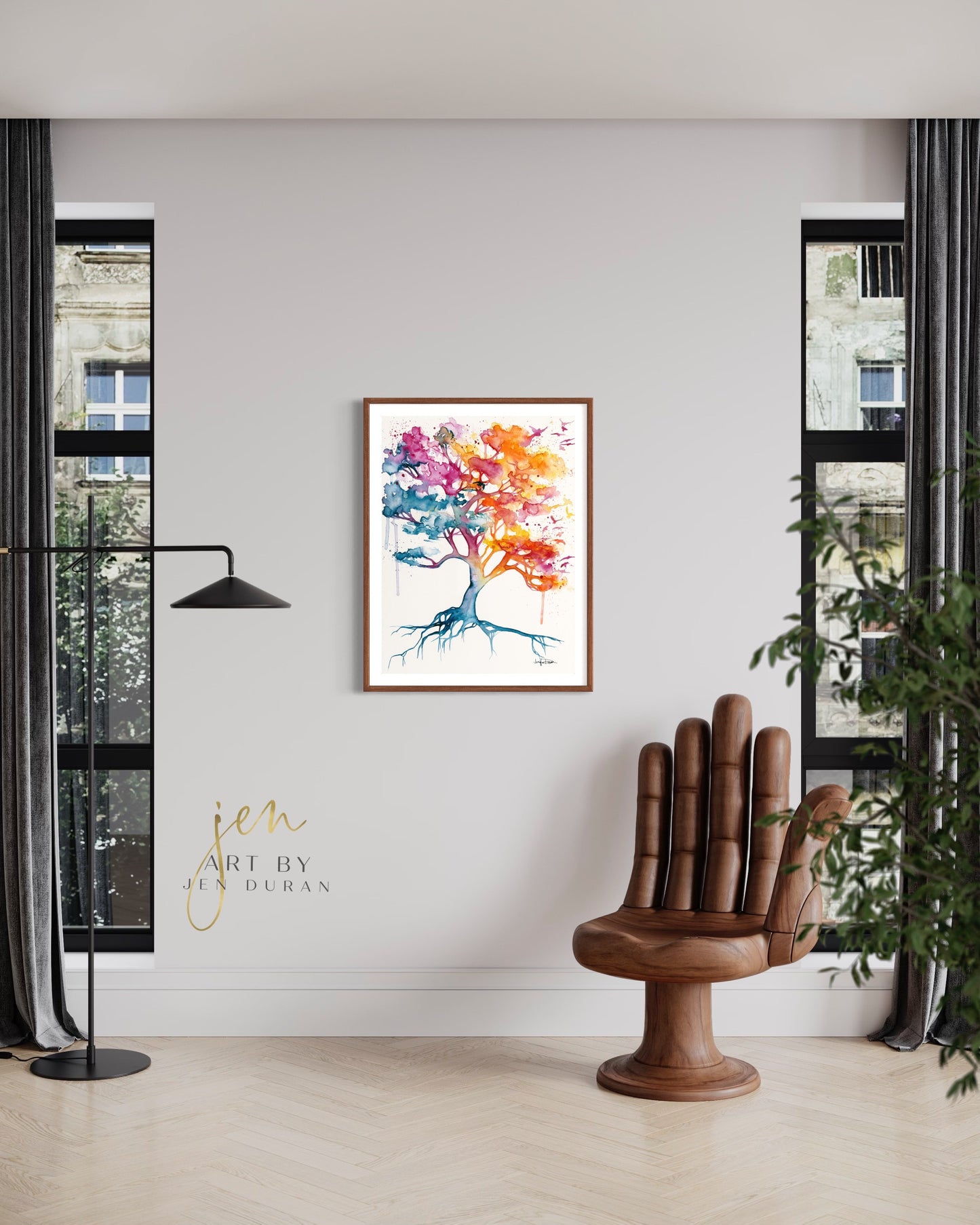 Rainbow Tree Fine Art Paper Print | Wall Art Home Decor