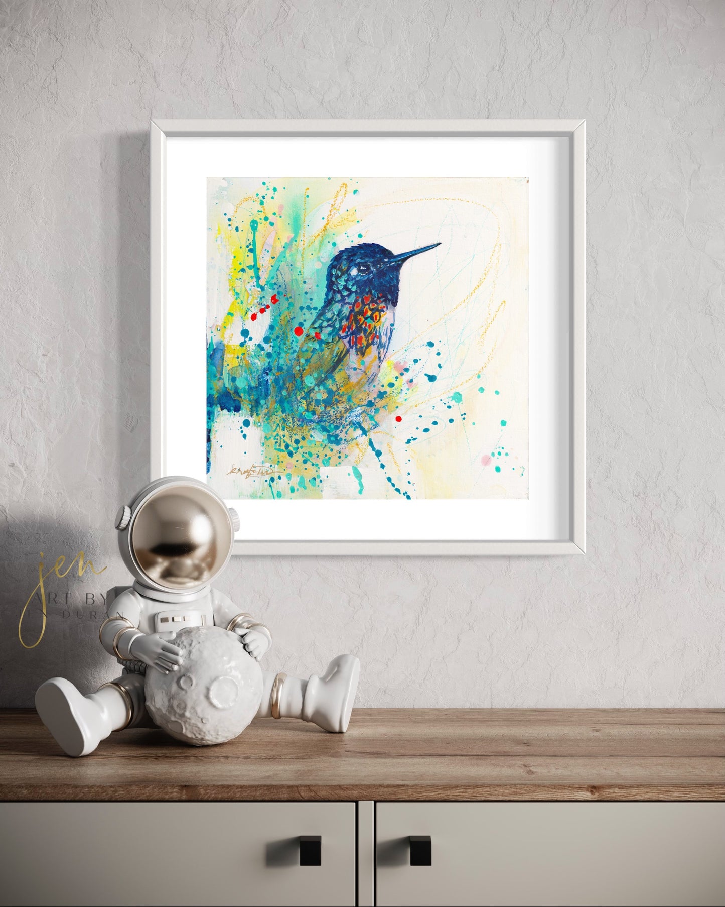 Sweet Hummingbird Fine Art Paper Print | Wall Art