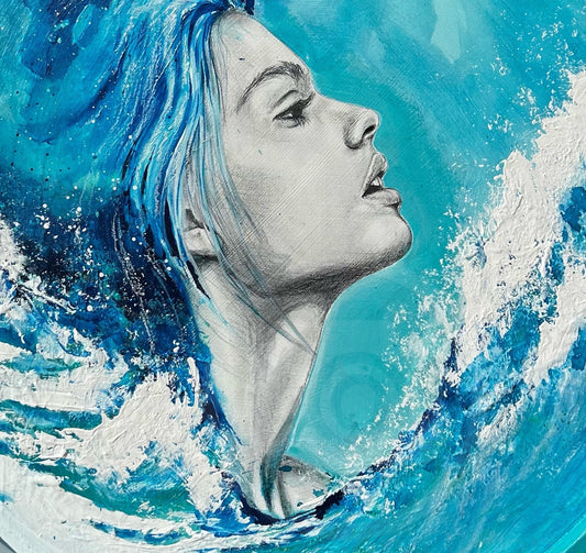 Mermaid Art | Wall Art | Home Decor Original Painting Art By Jen Duran