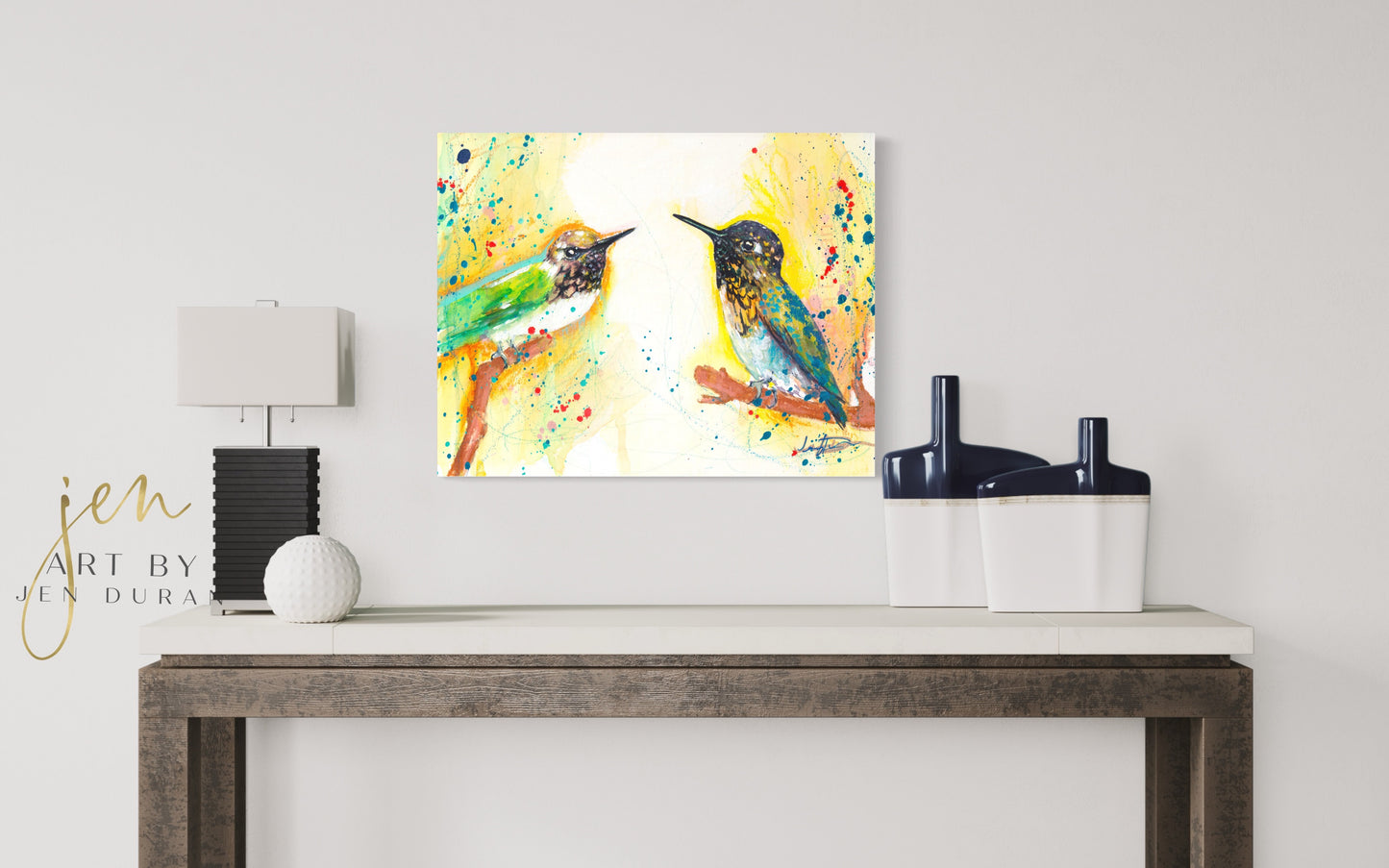 "Hummingbird Talk" Fine Art Paper Print | Wall Art