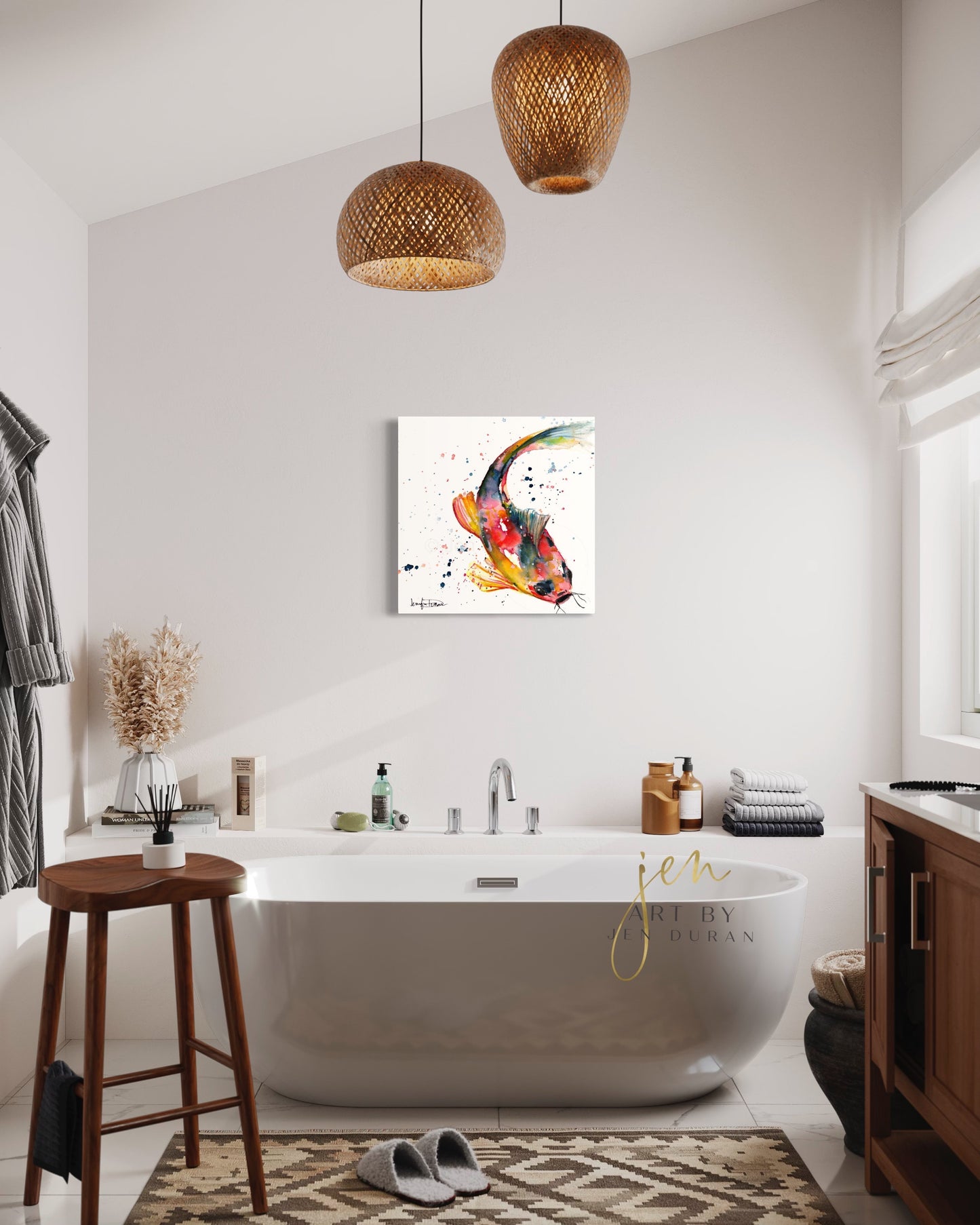 "Koi Fish" Giclée Canvas Print