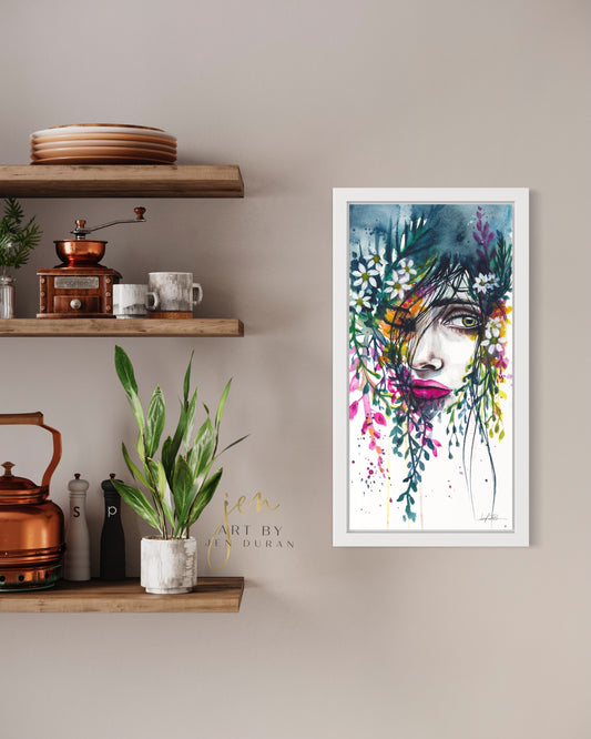 "Curious" Fine Art Paper Print | Floral Wall Art | Home Decor