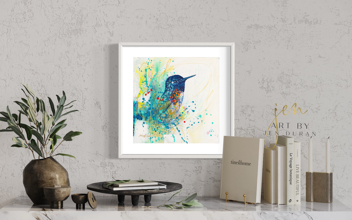 Sweet Hummingbird Fine Art Paper Print | Wall Art