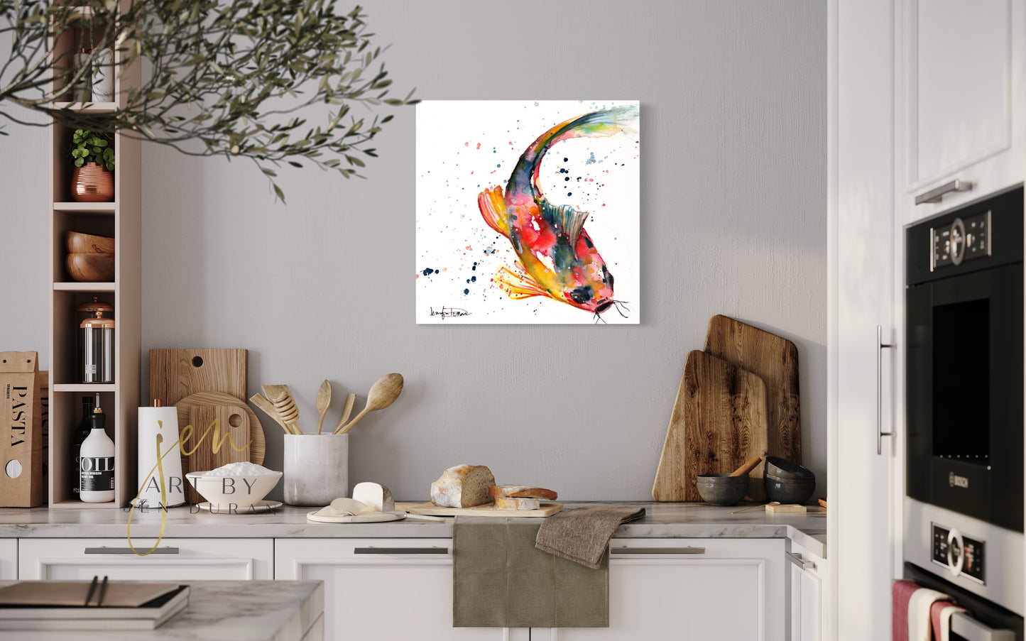 "Koi Fish" Giclée Canvas Print