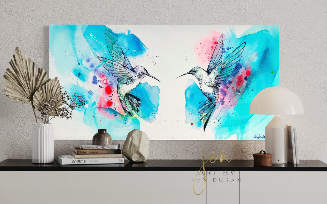 hummingbird canvas art