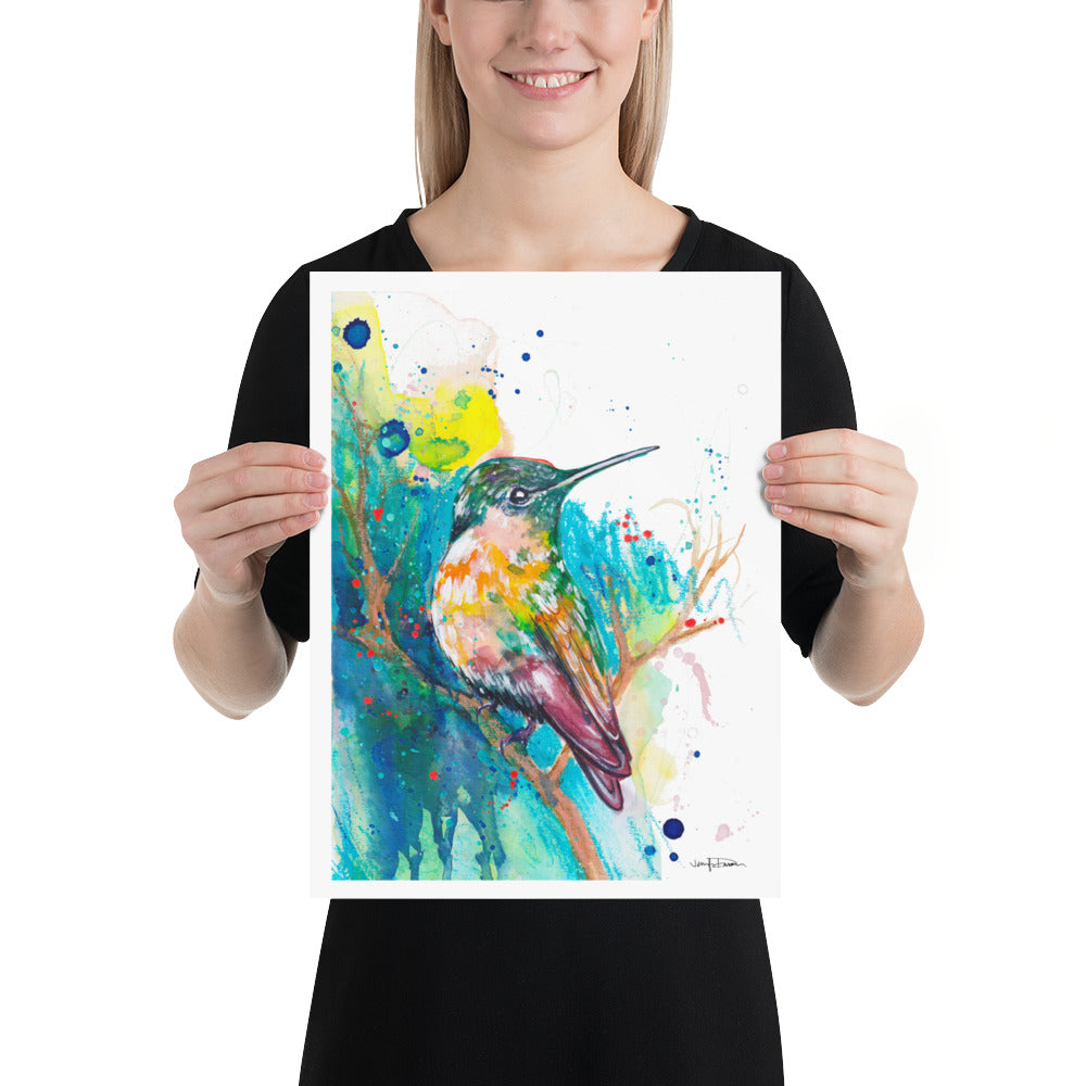 modern canvas wall art, modern art, hummingbird art, watercolor bird art, floral art print, canvas wall art, wall art, home decor, modern art print, art for walls, unique home decor, best gift, bird art print, art by jen duran