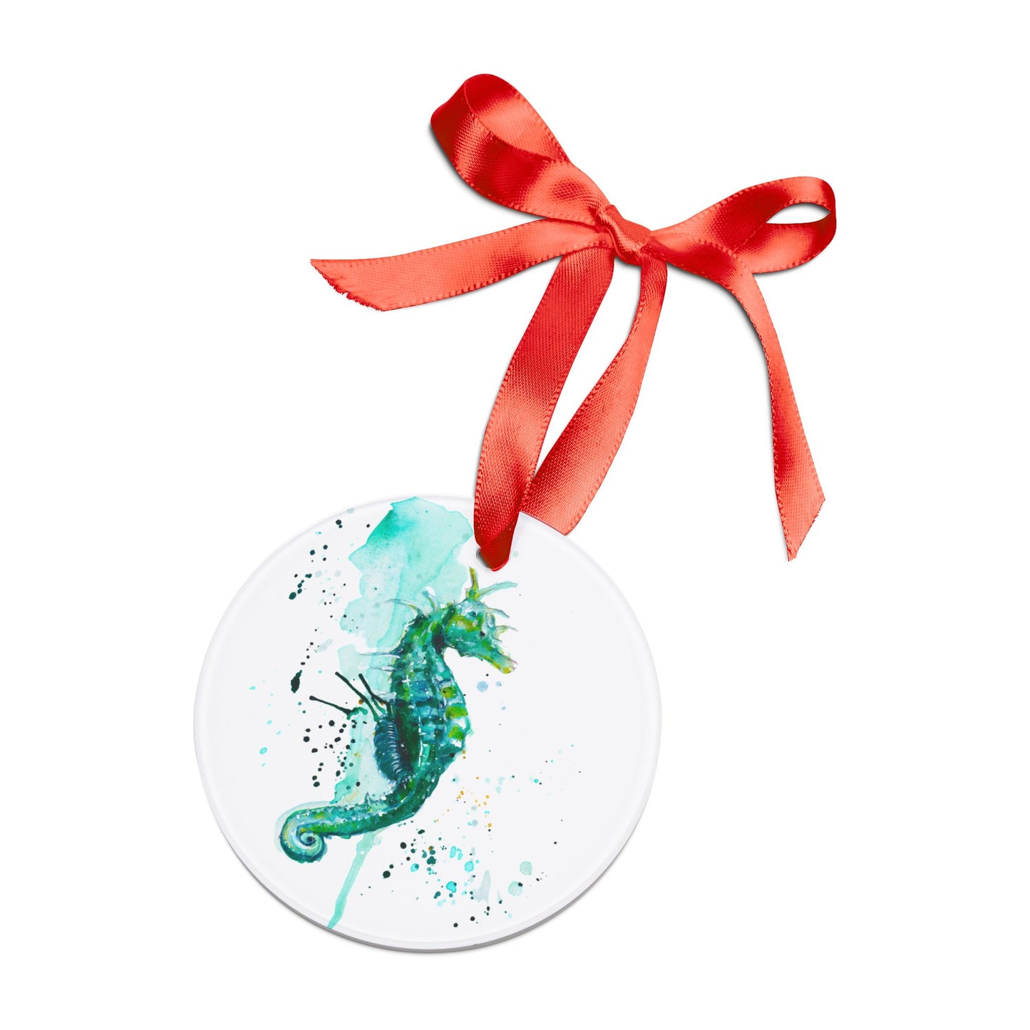 Holiday Acrylic Ornament - Seahorse #1