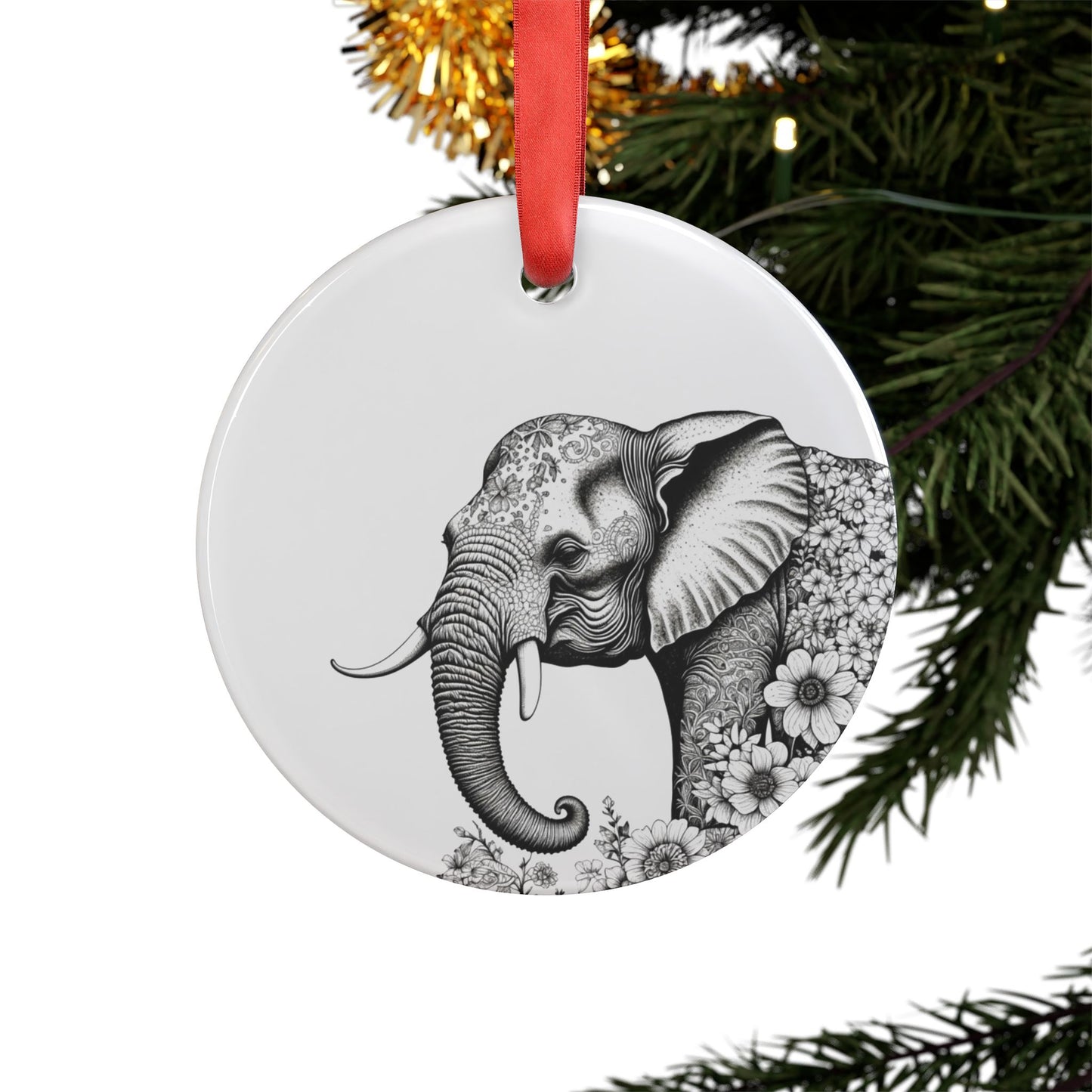 Acrylic Ornament - Elephant Design