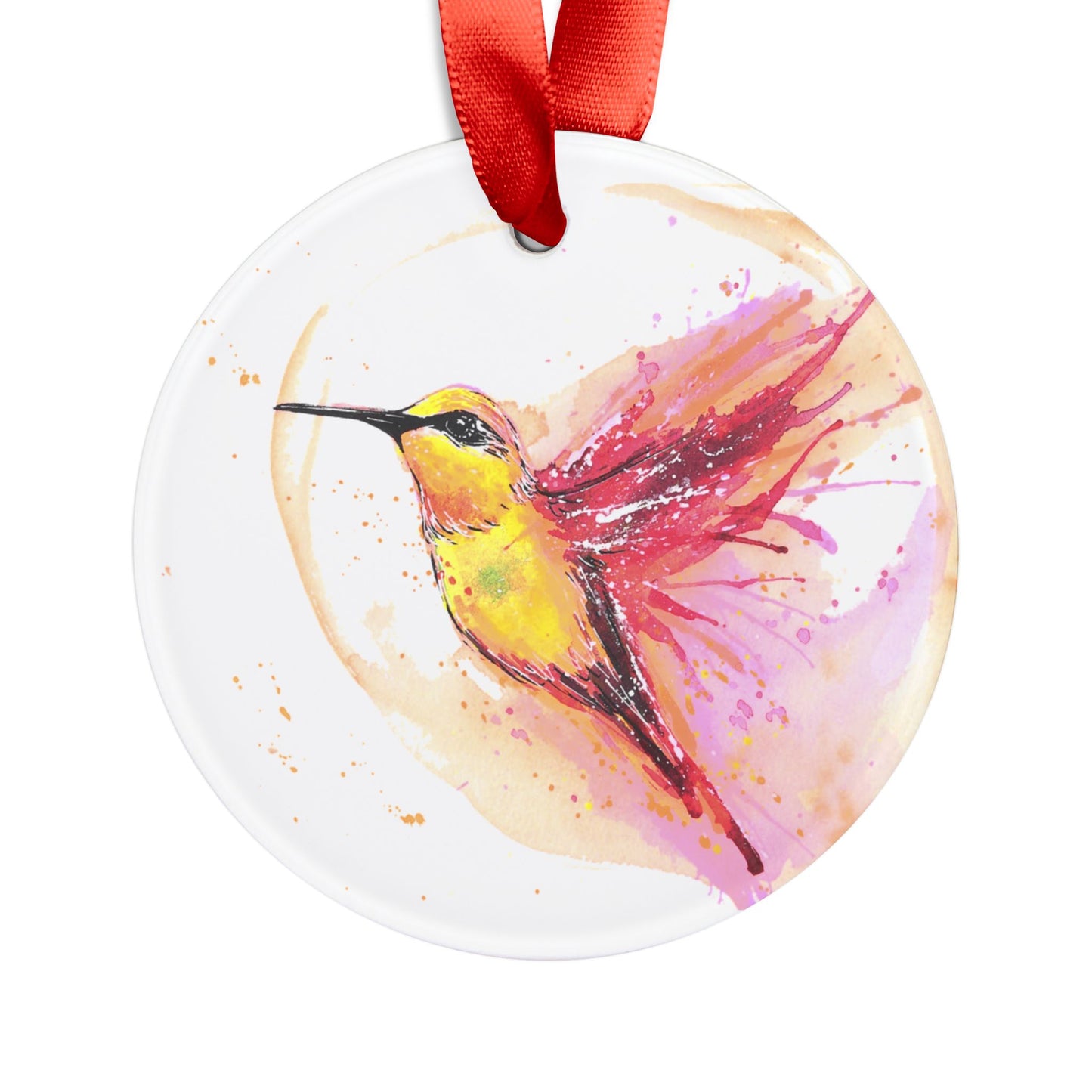 Holiday Acrylic Ornament - Hummingbird Splash