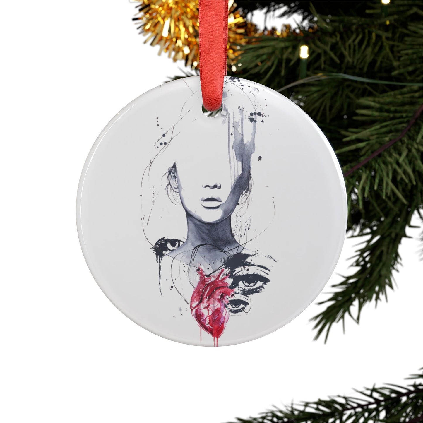 Holiday Acrylic Ornament - Heartache Design