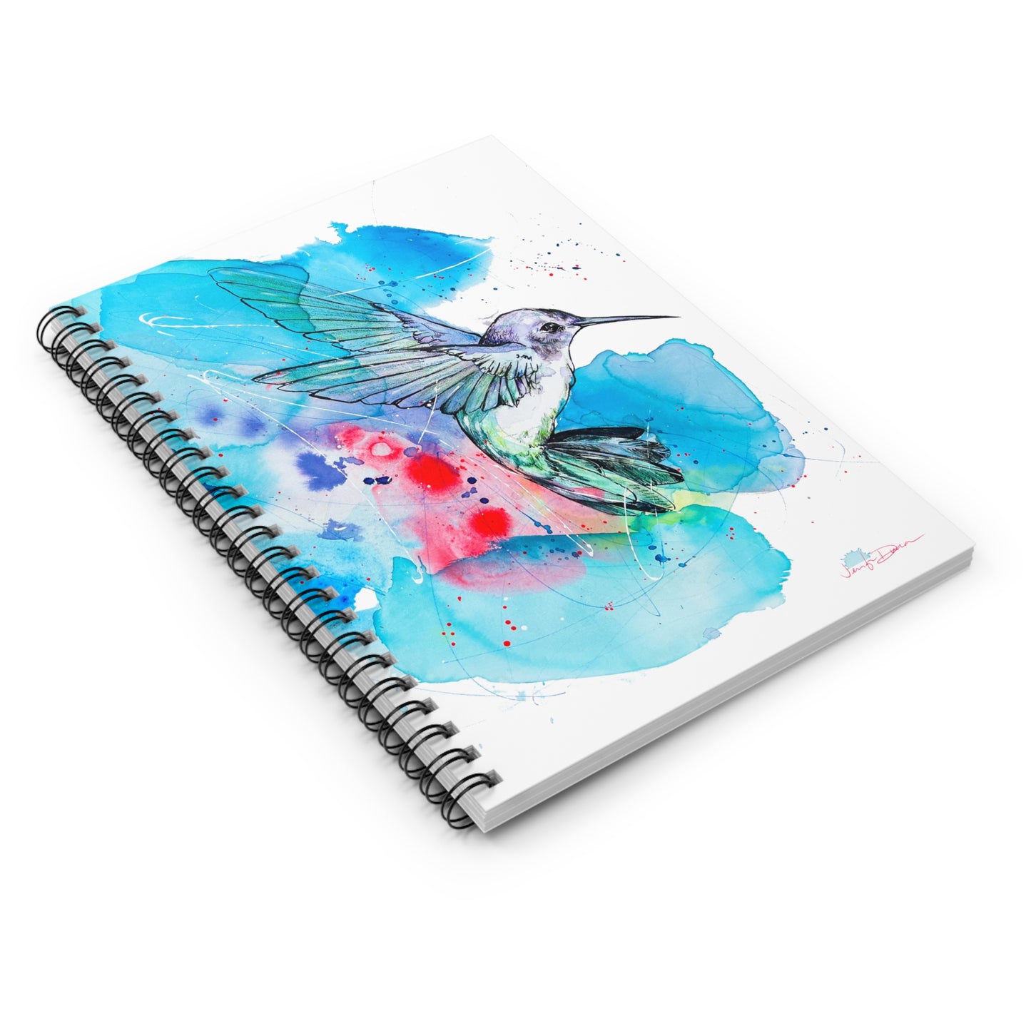 Spiral Notebook - Hummingbird Design