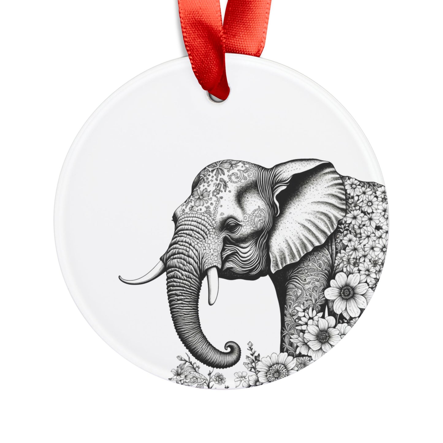 Acrylic Ornament - Elephant Design