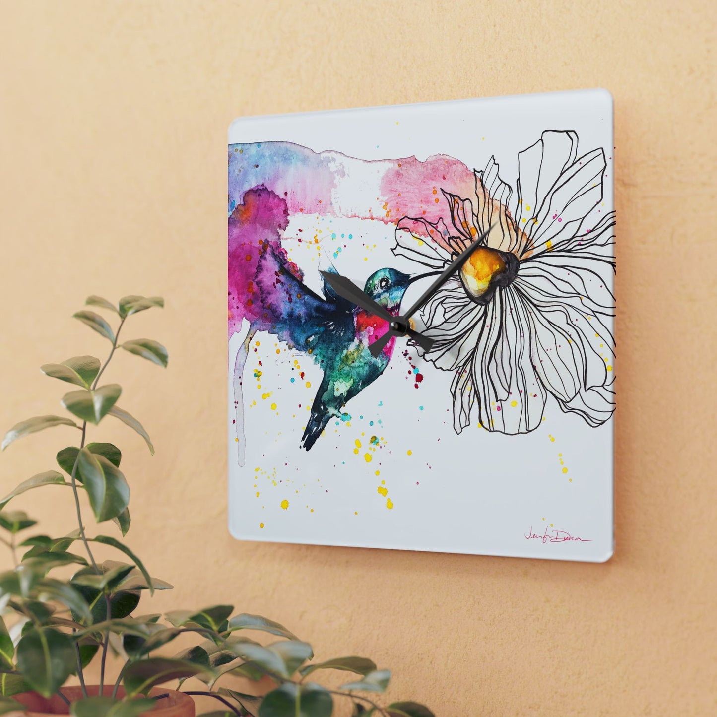 Acrylic Wall Clock - Sweet Nectar