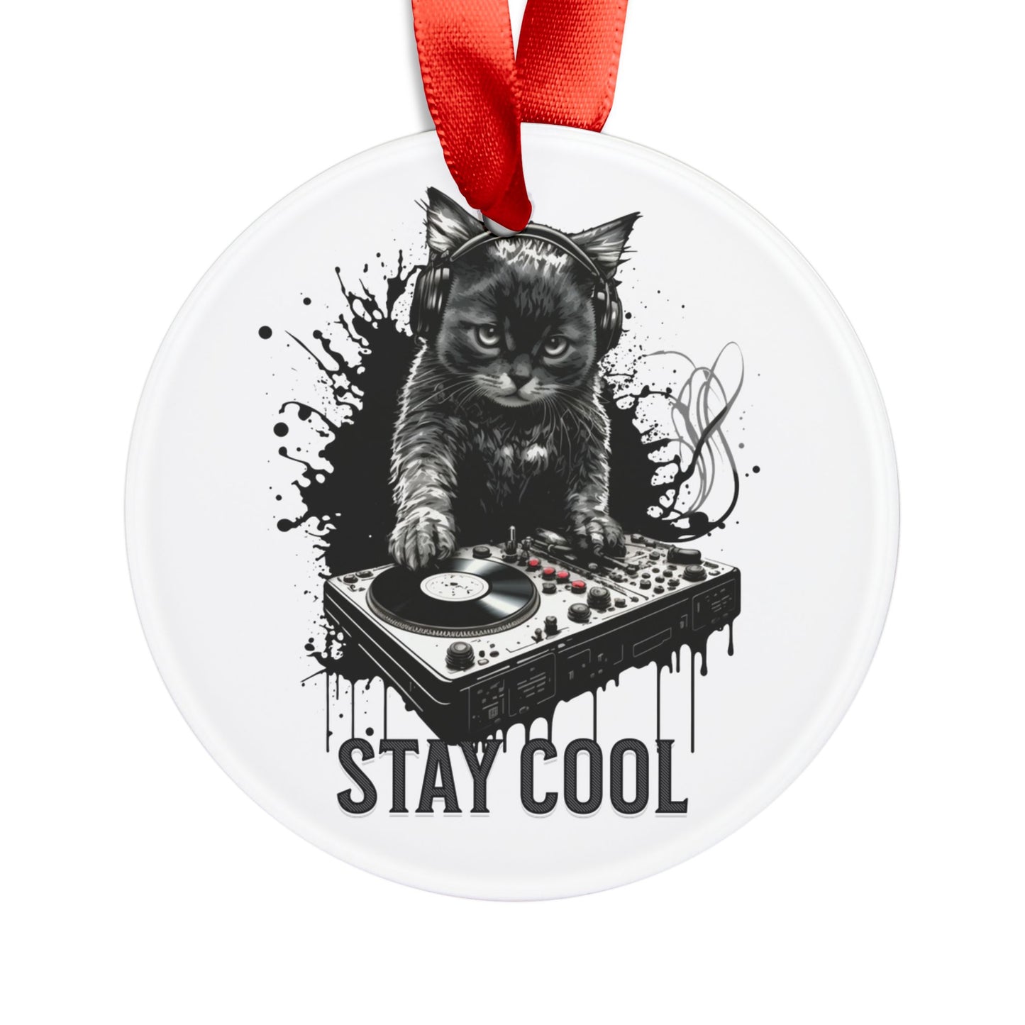 Holiday Acrylic Ornament - Stay Cool (Cat)