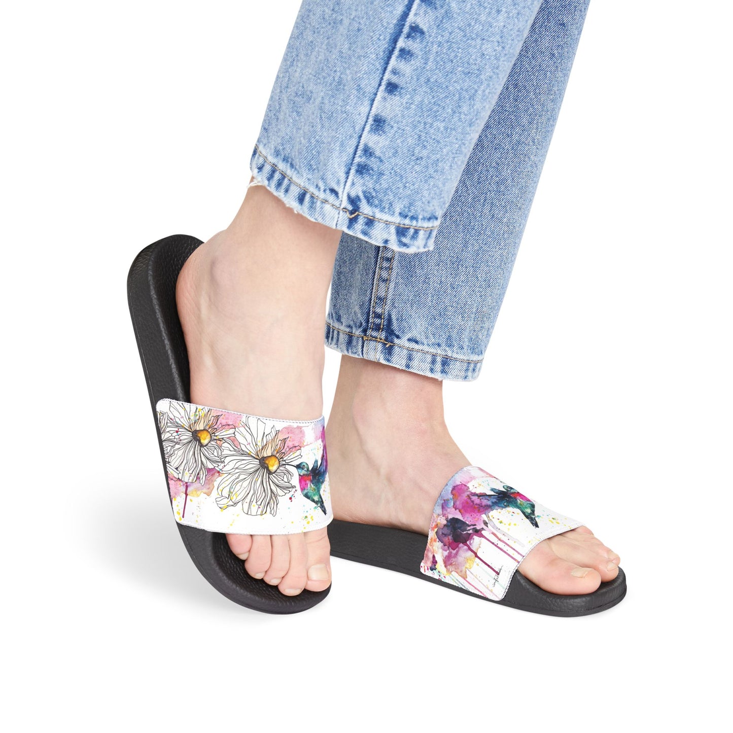 Sandals - Stylish Deco Slides with Sweet Nectar Artwork