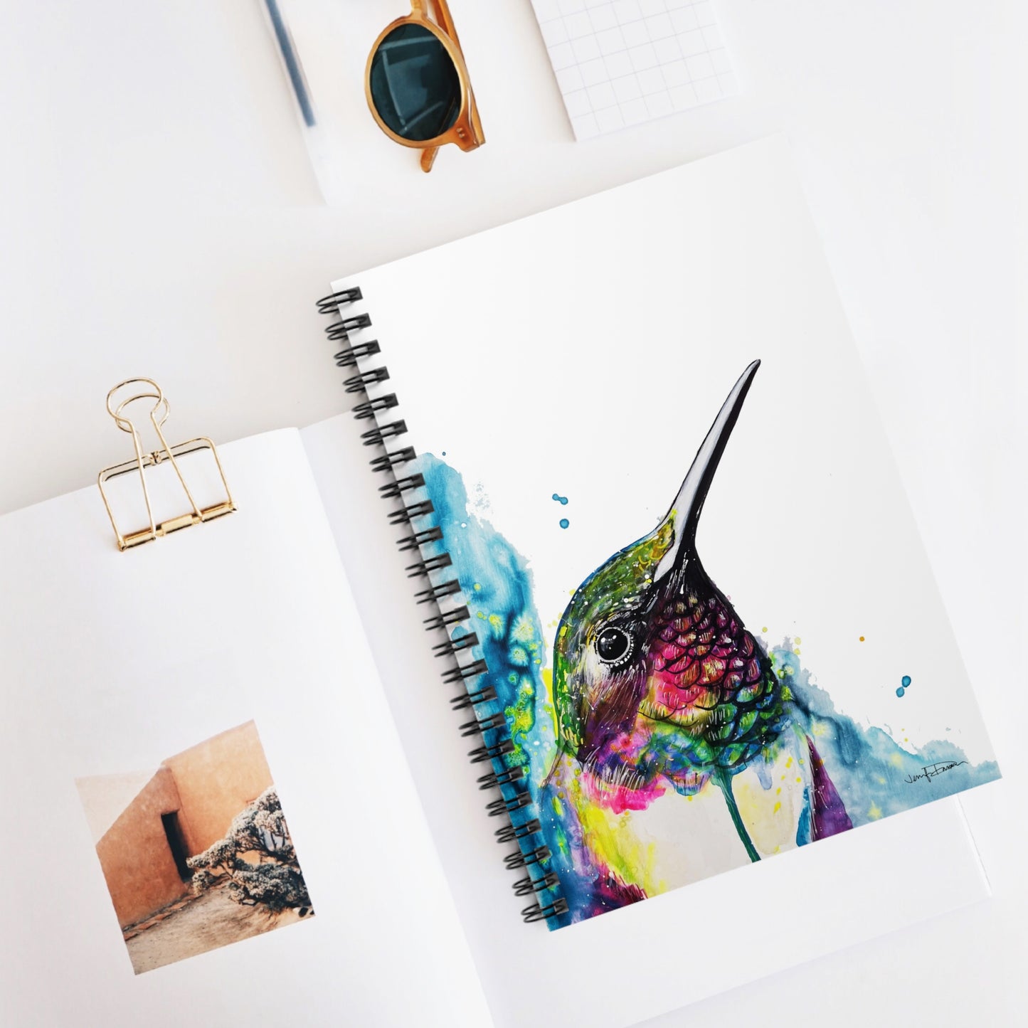 Spiral Notebook - Rainbow Hummingbird