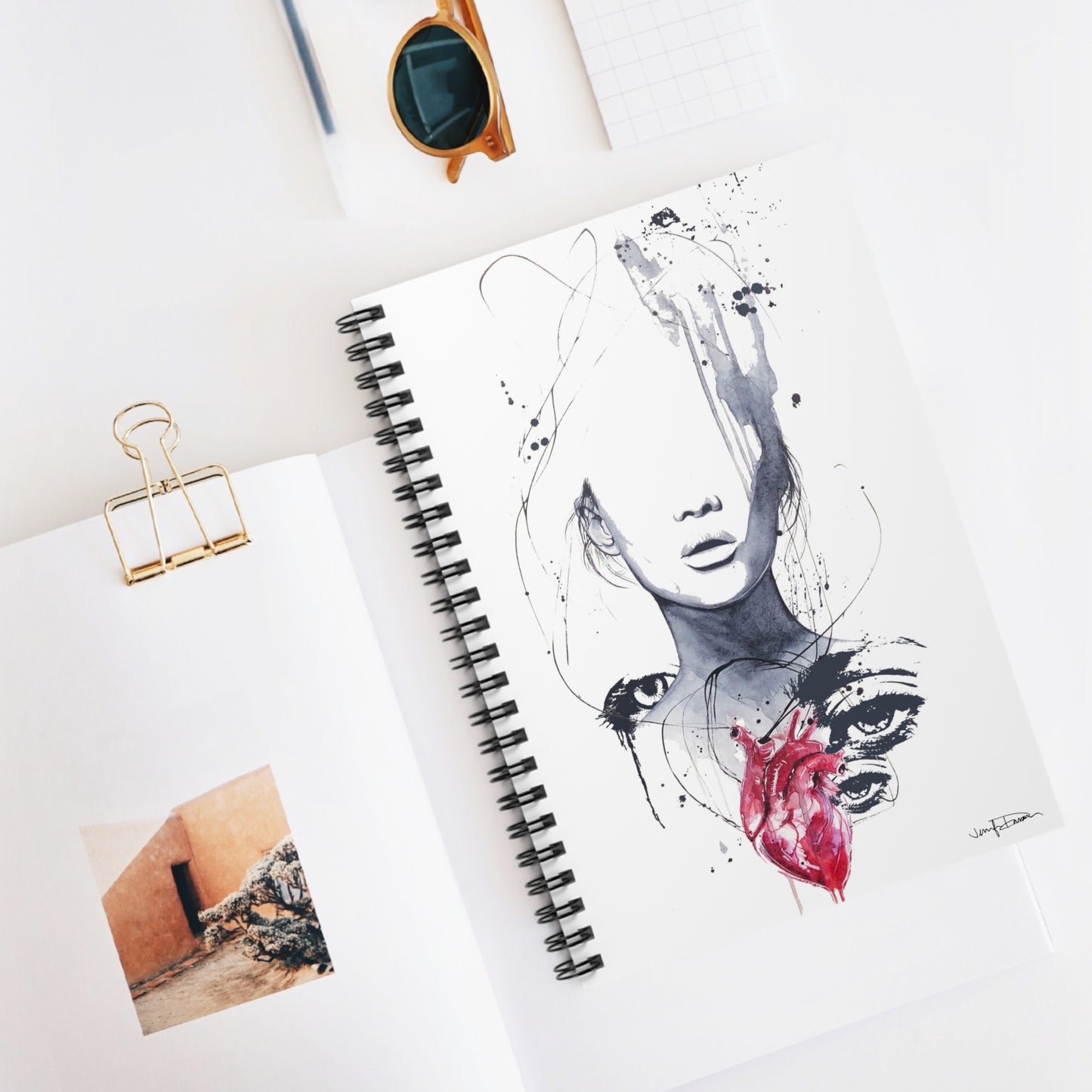 Spiral Notebook - Heartache Design