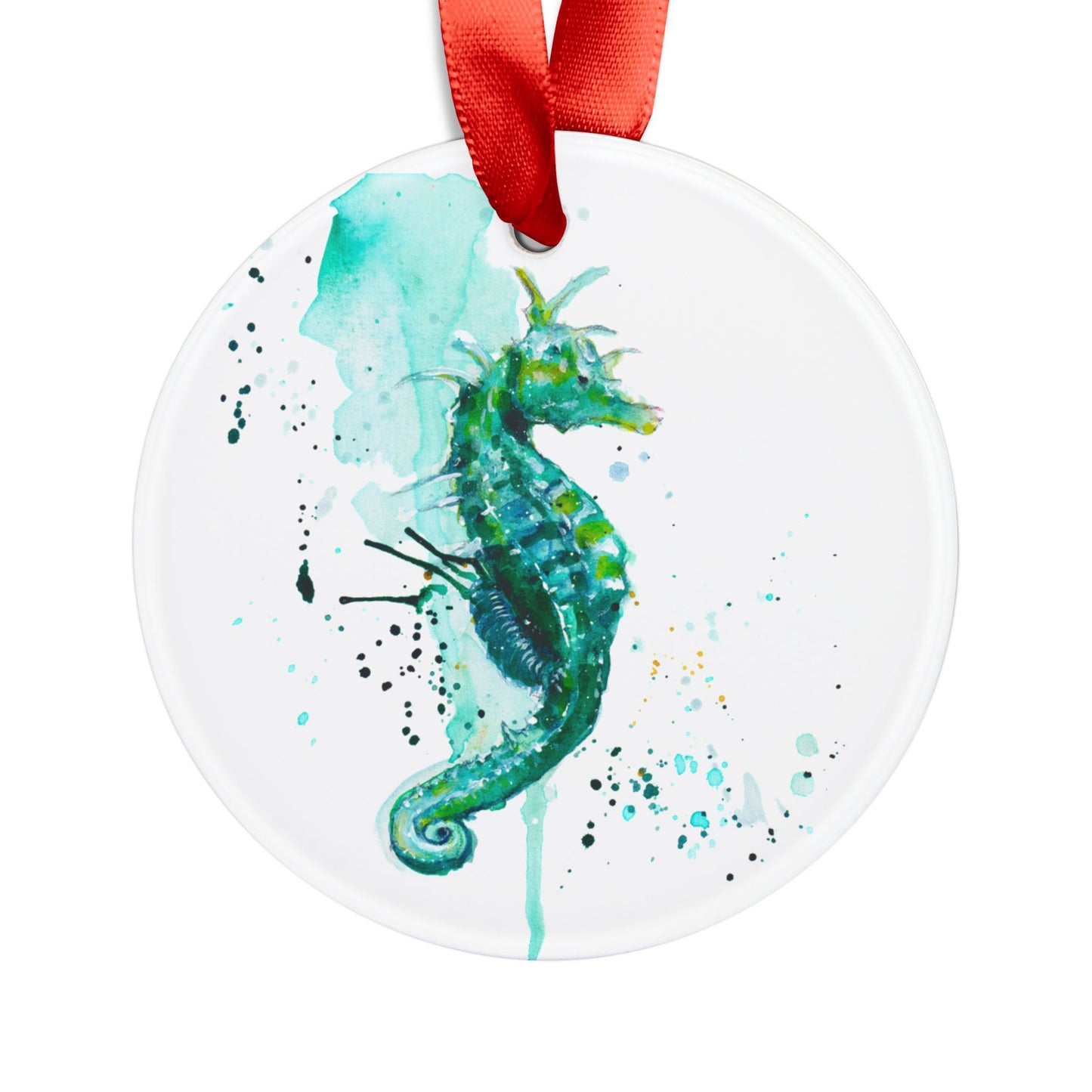 Holiday Acrylic Ornament - Seahorse #1