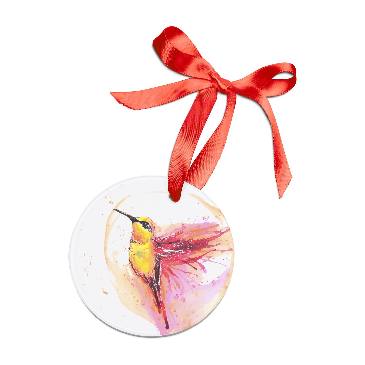 Holiday Acrylic Ornament - Hummingbird Splash