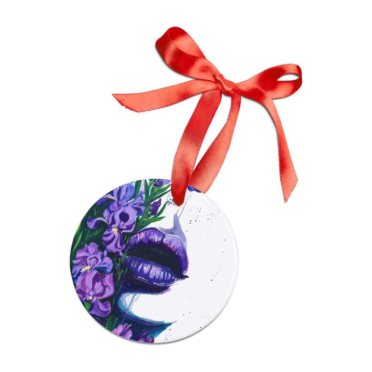 Holiday Acrylic Ornament - Dreaming in a Field of Irises