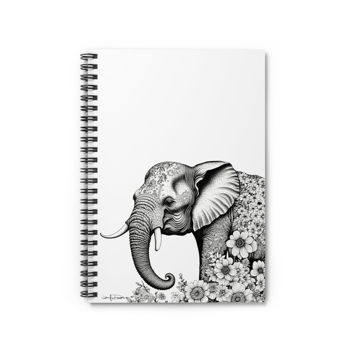 Spiral Notebook - Elephant Design