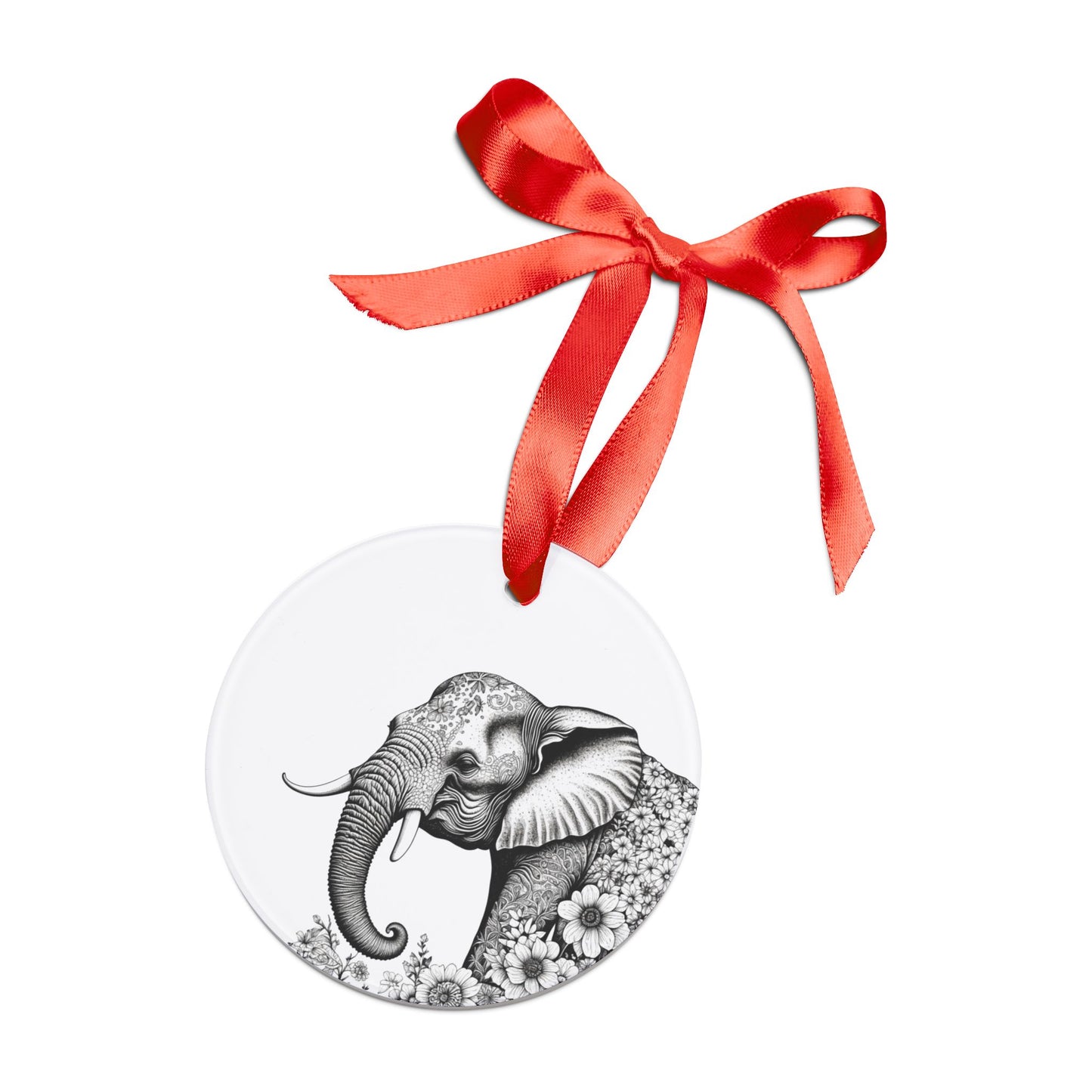 Acrylic Ornament - Elephant Design