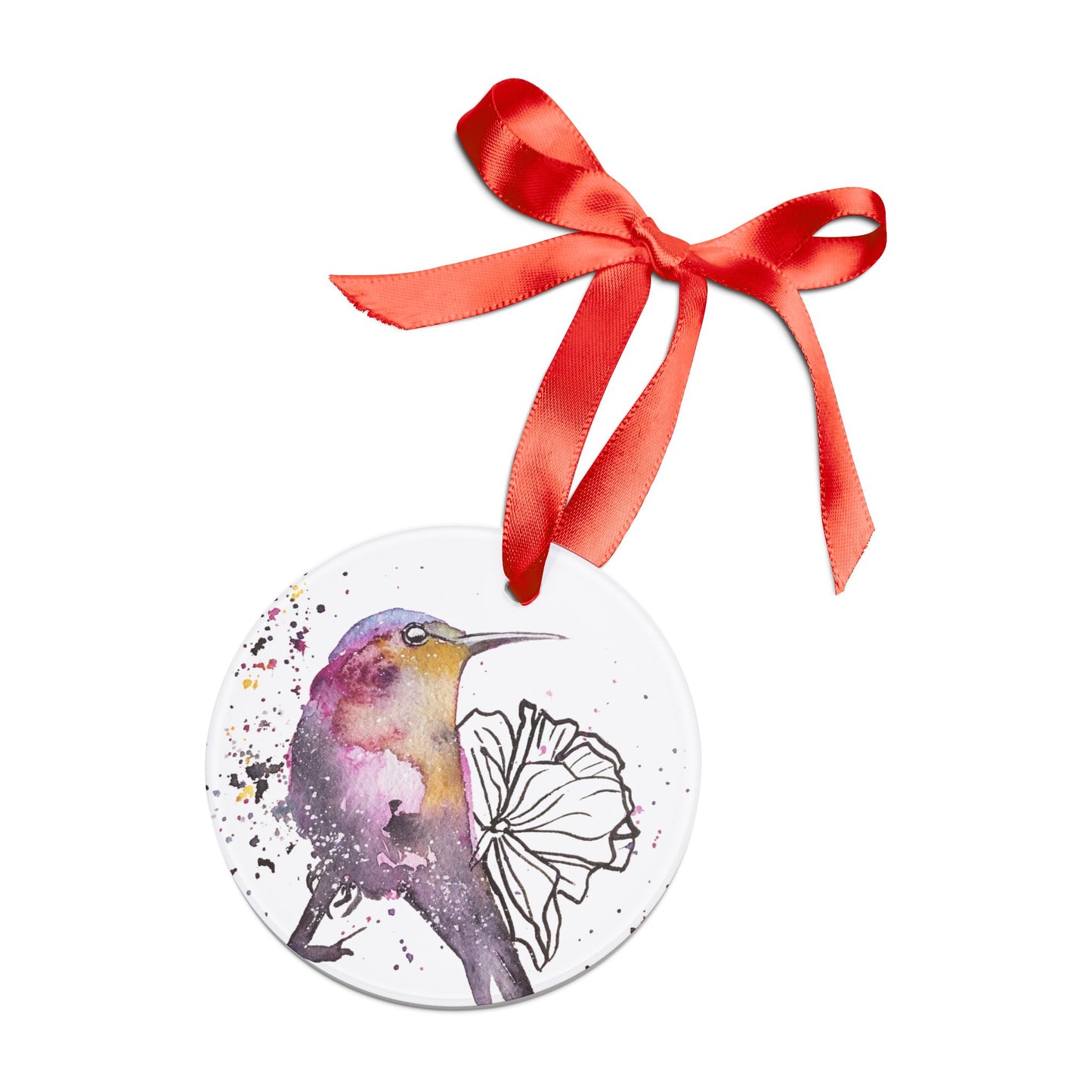 Acrylic Ornament - Galaxy Hummingbird