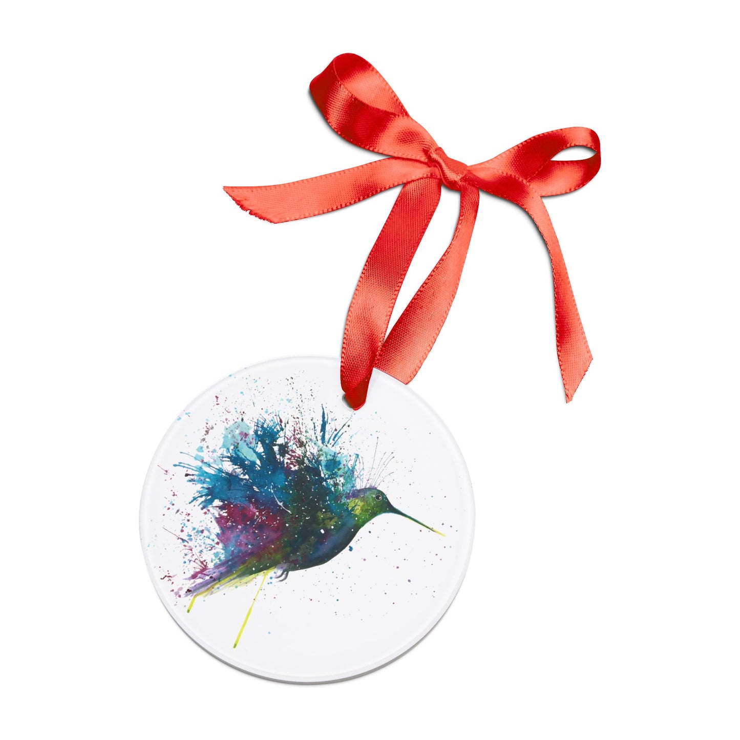 Holiday Acrylic Ornament - Hummingbird Splash