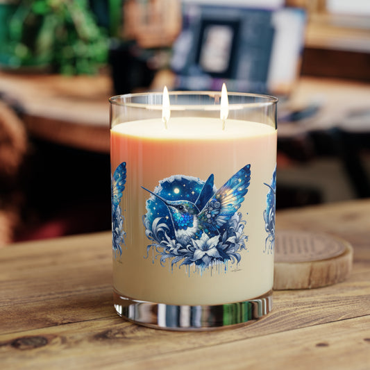 Seventh Avenue Scented Candle - Blue Hummingbird w/ Starry Night Design