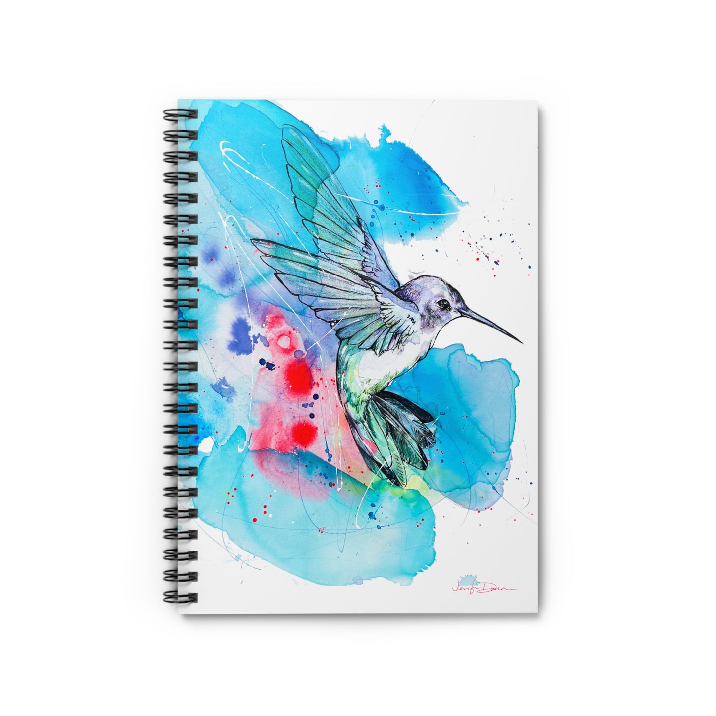 Spiral Notebook - Hummingbird Design