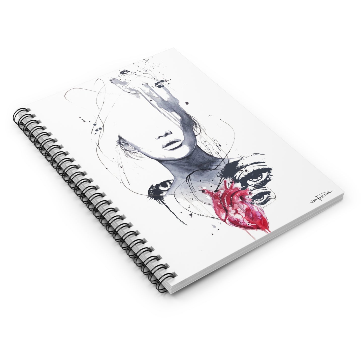 Spiral Notebook - Heartache Design