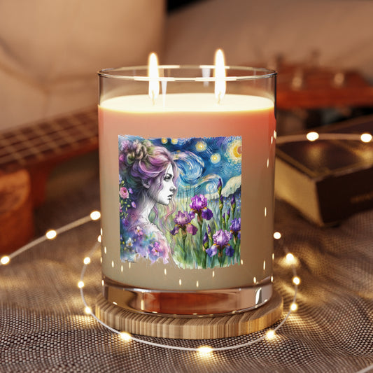 Seventh Avenue Scented Candle - Girl w/ Irises Design