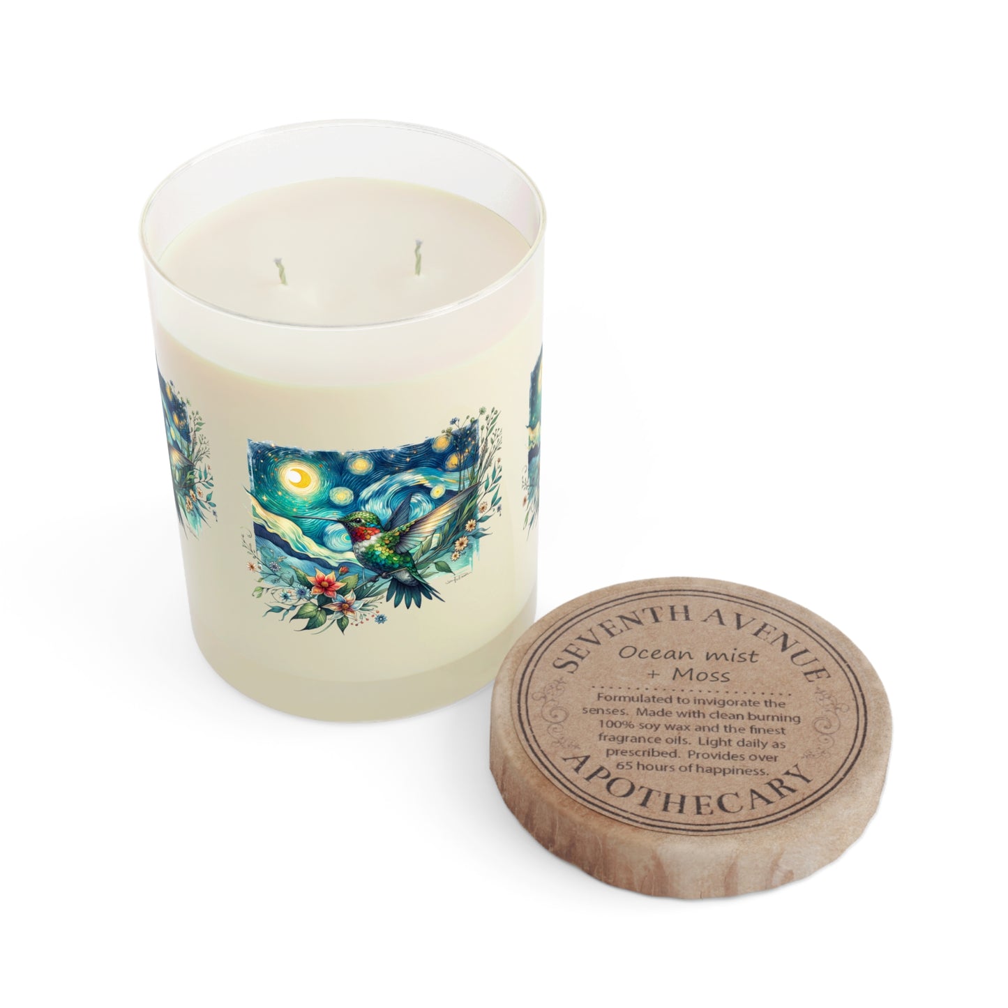 Seventh Avenue Scented Candle - Hummingbird w/ Starry Night Design