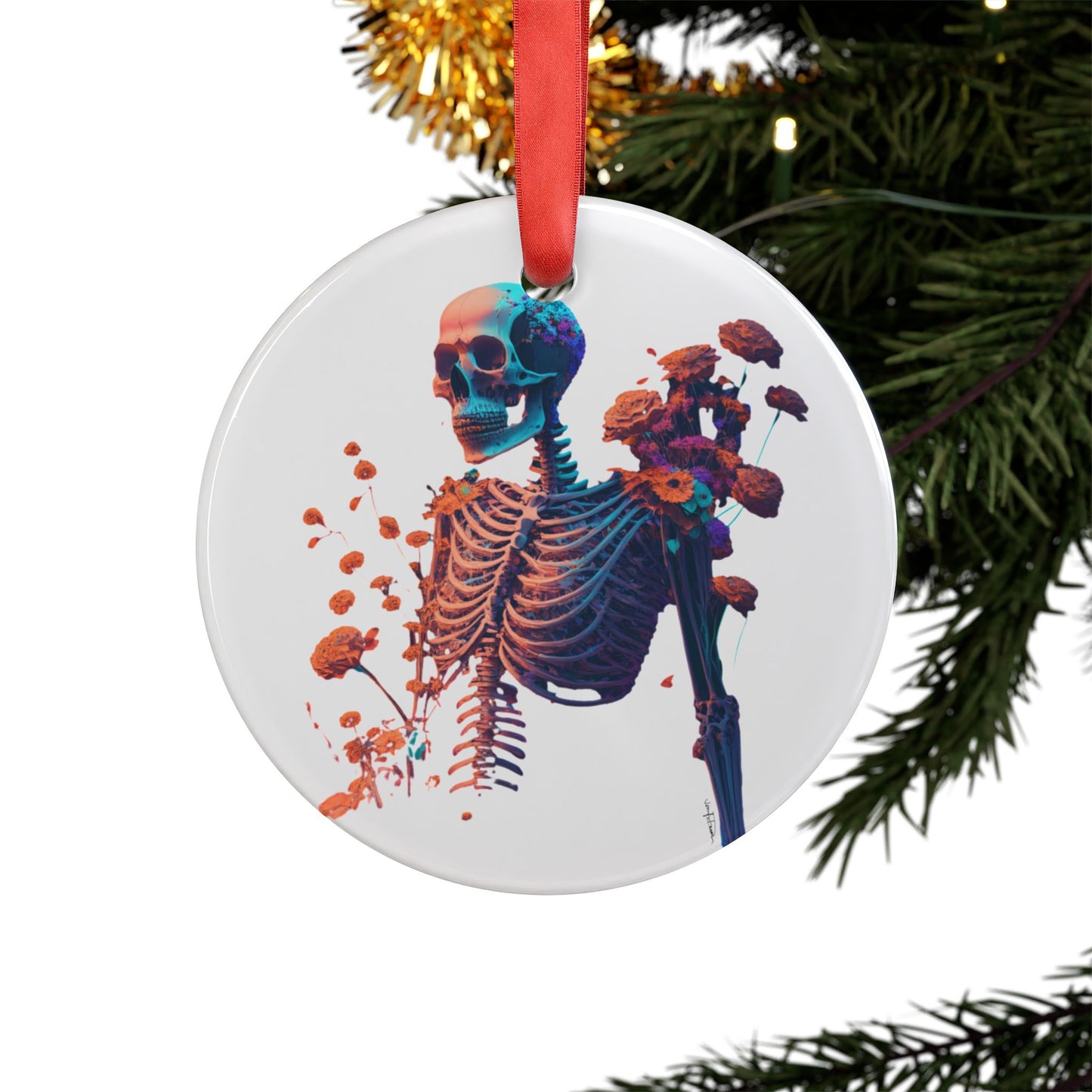 Holiday Acrylic Ornament - Moonlight Skull