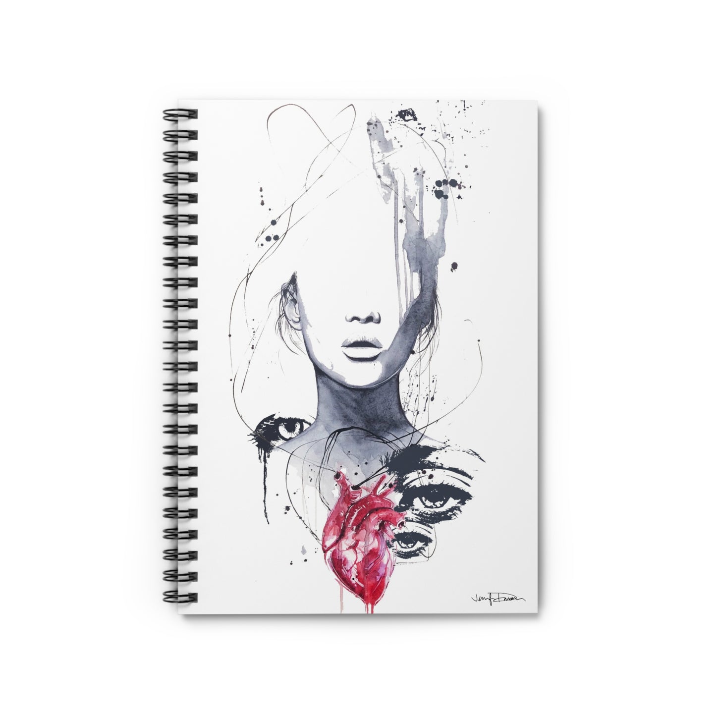 Spiral Notebook - Heartache Design