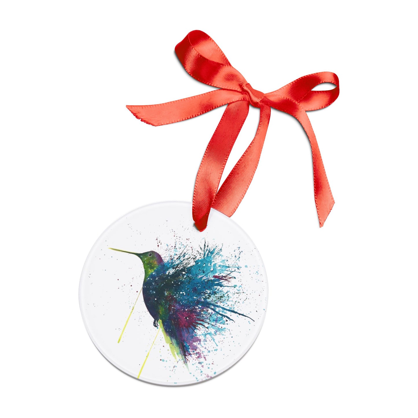 Holiday Acrylic Ornament - Hummingbird Splash