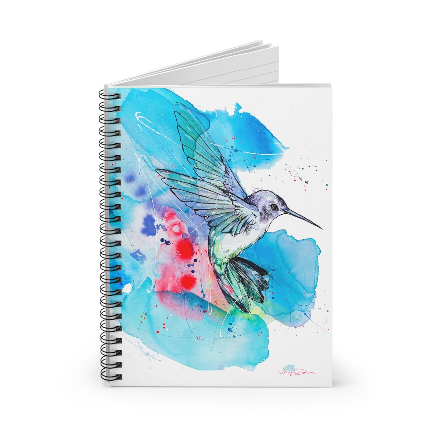 Spiral Notebook - Hummingbird Design