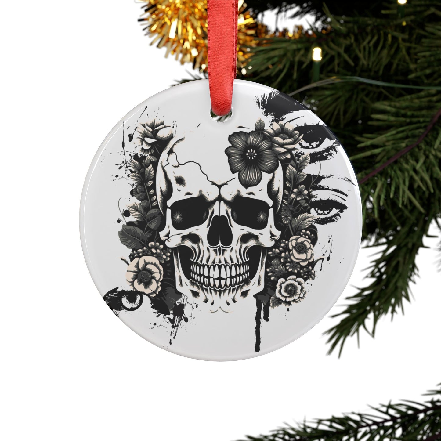 Holiday Acrylic Ornament - Skull Design