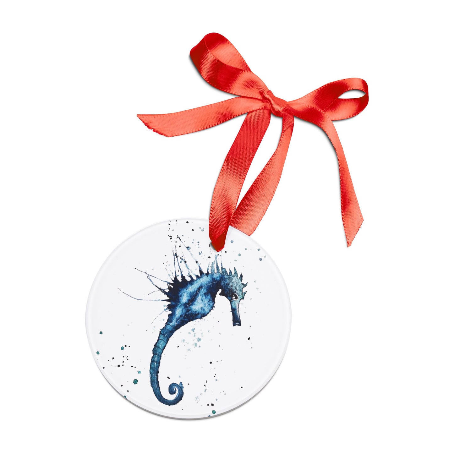 Acrylic Ornament - Blue Seahorse