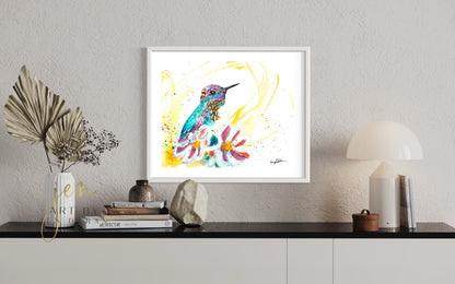 modern canvas wall art, modern art, hummingbird art, watercolor bird art, floral art print, canvas wall art, wall art, home decor, modern art print, art for walls, unique home decor, best gift, bird art print, art by jen duran