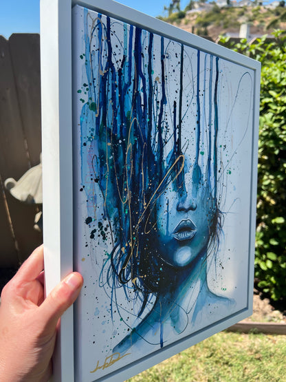 Consumed By Chaos Original Painting (Blue & Gold Edition)