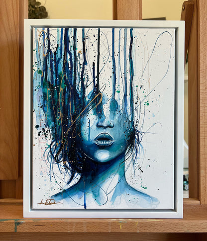 Consumed By Chaos Original Painting (Blue & Gold Edition)