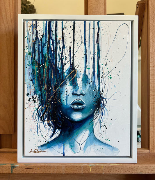 Consumed By Chaos Original Painting (Blue & Gold Edition)