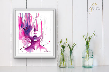 "Consumed By Chaos"  Neon Pink Fine Art Print