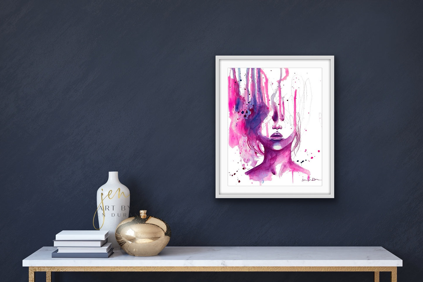 "Consumed By Chaos"  Neon Pink Fine Art Print