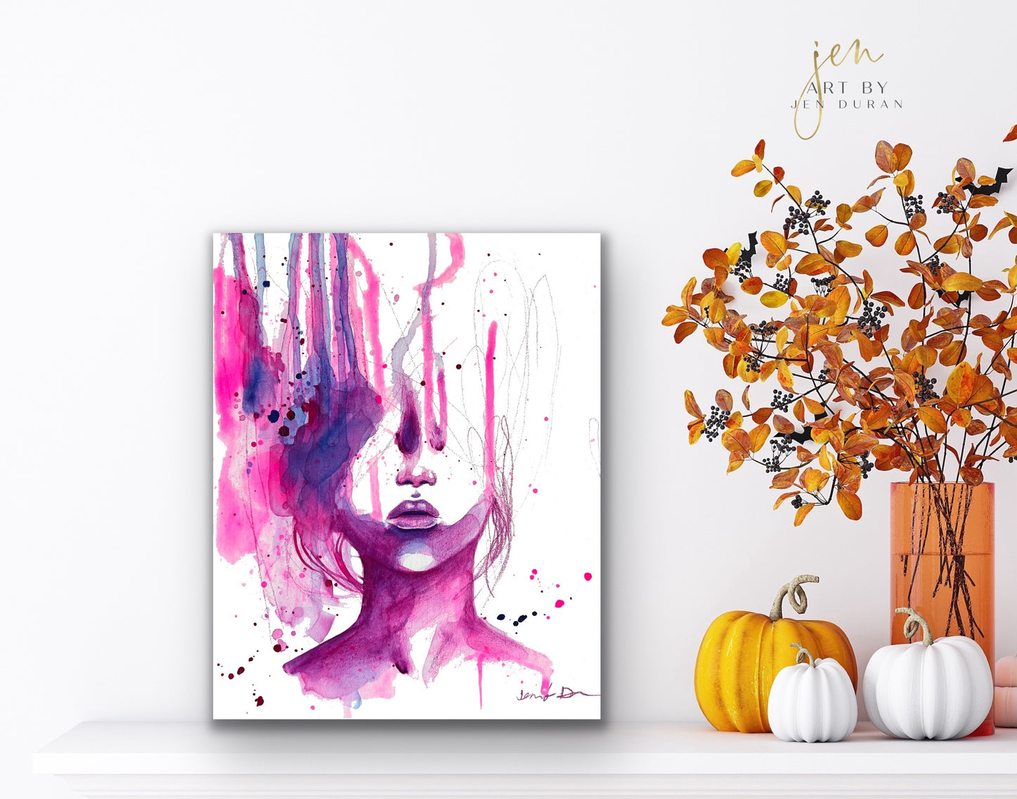 "Consumed By Chaos"  Neon Pink Fine Art Print