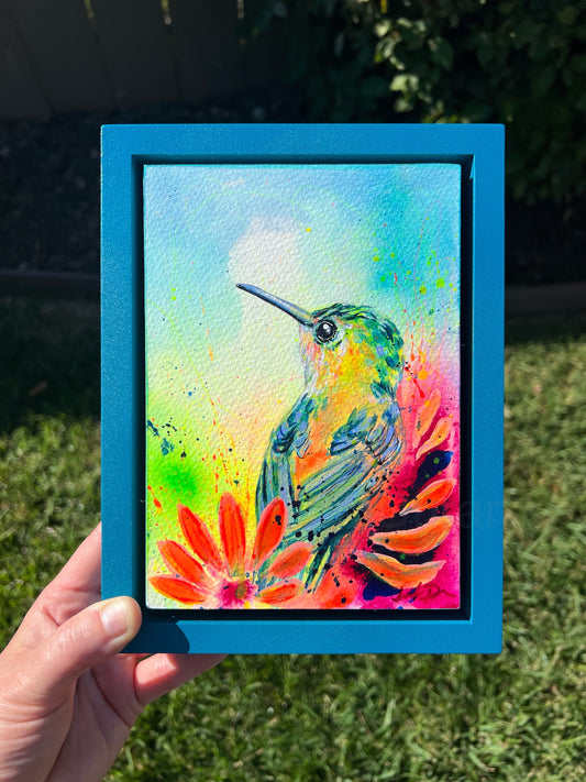 Sweet Hummingbird Original Painting